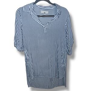 Needle + Thread striped v neck blouse